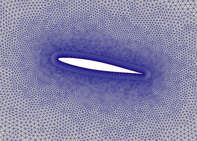 NACA64A010 boundary layer mesh